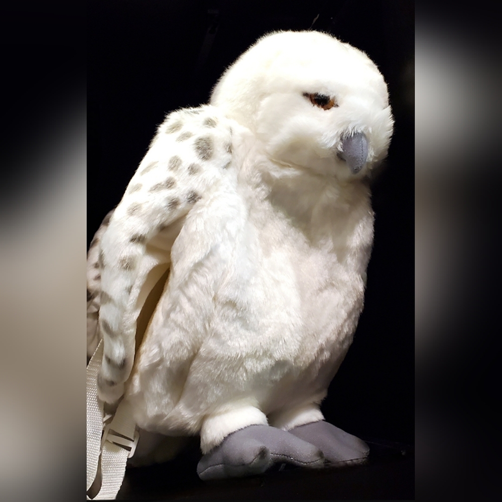 Hedwig Backpack Wizarding World of Harry Potter White Owl Plush Zipper Bag